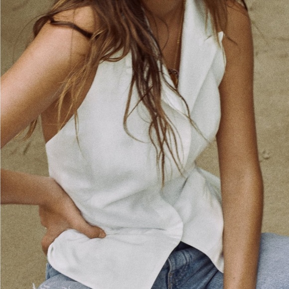 Zara White Halter Top - Picture 4 of 5
